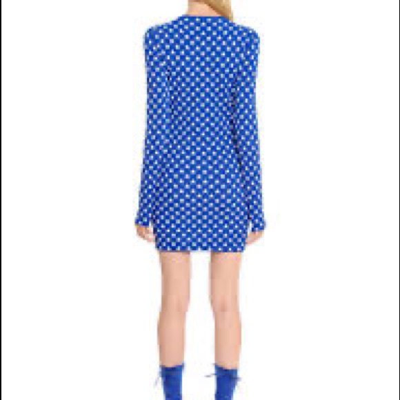 Givenchy Women's Star-Pattern Jacquard Fitted Dress - Electric Blue - Picture 4 of 4